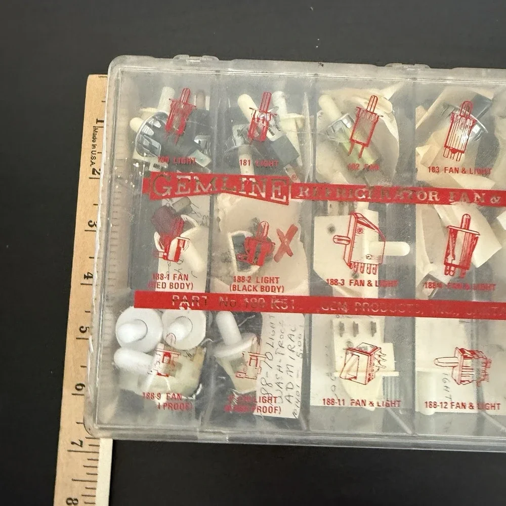 Gemline Refrigerator Fan & Light Switch Kit 189-K51‎ Appliance Repair